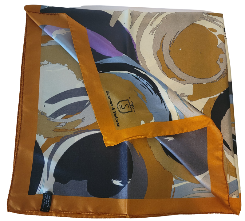 Barocco 100 Percent Italian Silk Scarf Made In Italy - Rosetta Creative Boutique